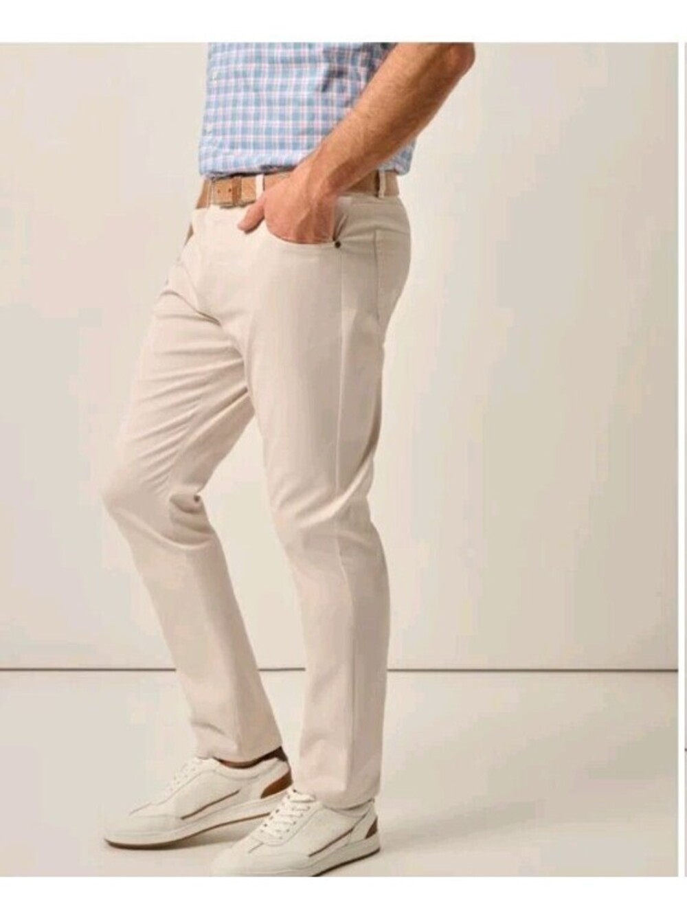 johnnie-O Atlas Lightweight Stretch 5-Pocket Pant Mens Stone Size 38X32